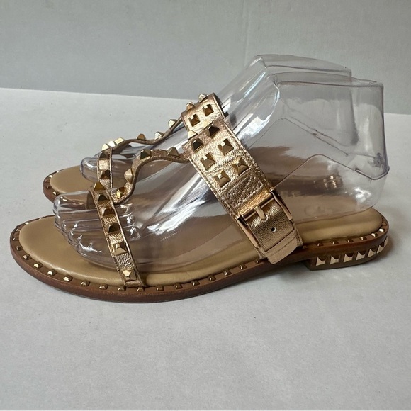 ASH “Prince” Studded Rose Gold Metallic Sandals Size 38 (8) Excellent Condition! - Picture 5 of 12